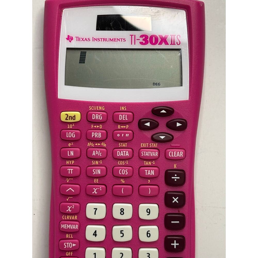 Texas Instruments TI-30XIIS Calculator Pink Case Scientific Calculator Working